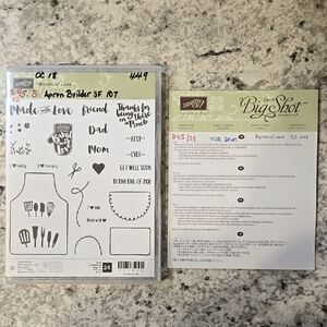 New Stampin' Up! Apron of Love Stamp Set & Apron Builder Framelits Dies Bundle